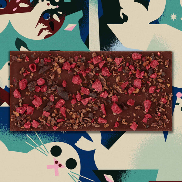 Dark Nibs + Raspberry